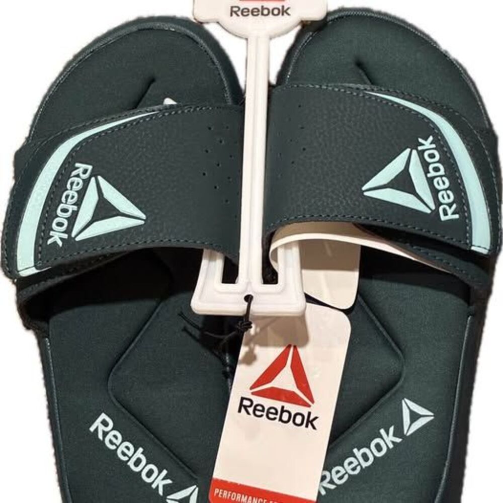Reebok Delta Flow Slides Size 6 Green - NWT